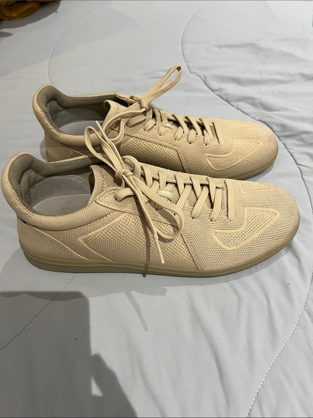 Rothy's Men's Knit Lace-Up Sneakers — Sand